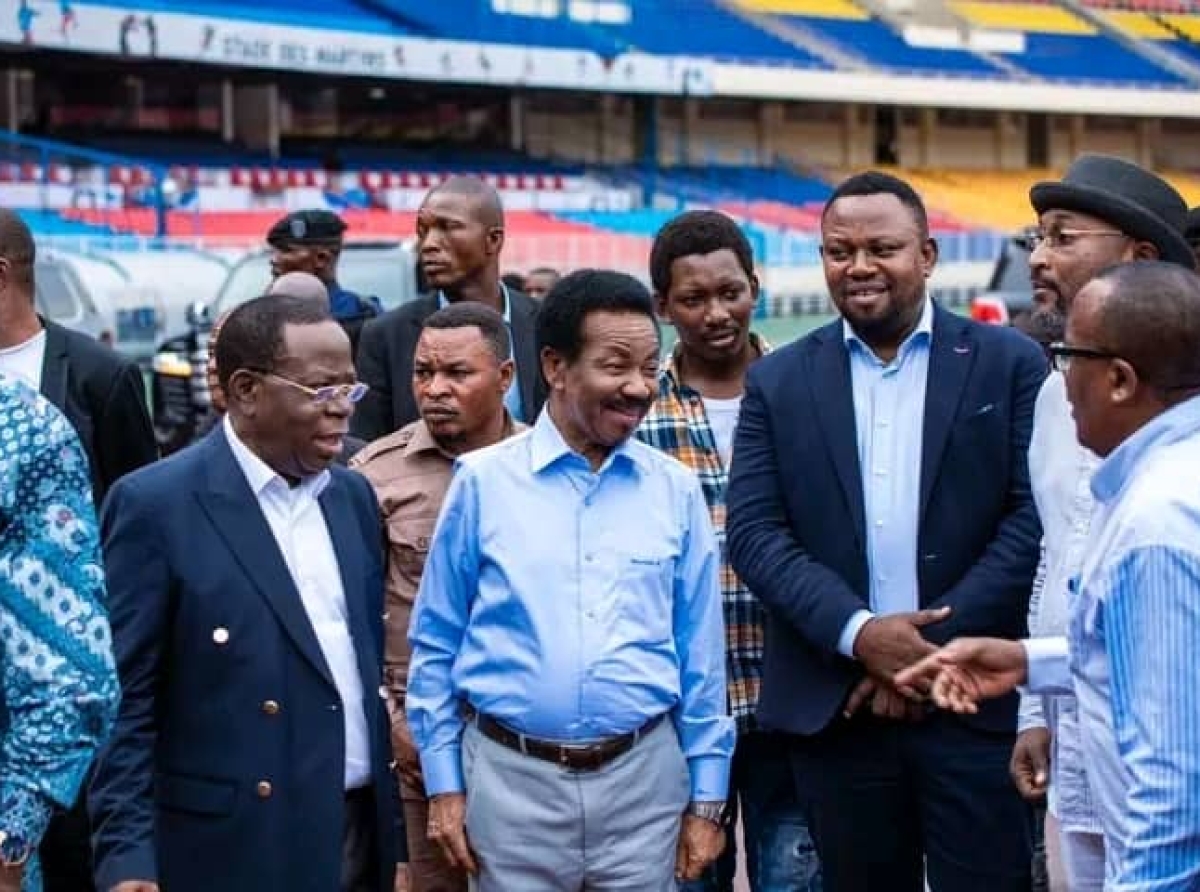 Sortie officielle de l’Union sacrée : Le Professeur Modeste Bahati et ses pairs du Présidium au stade des Martyrs dimanche 23 Avril 2023.
