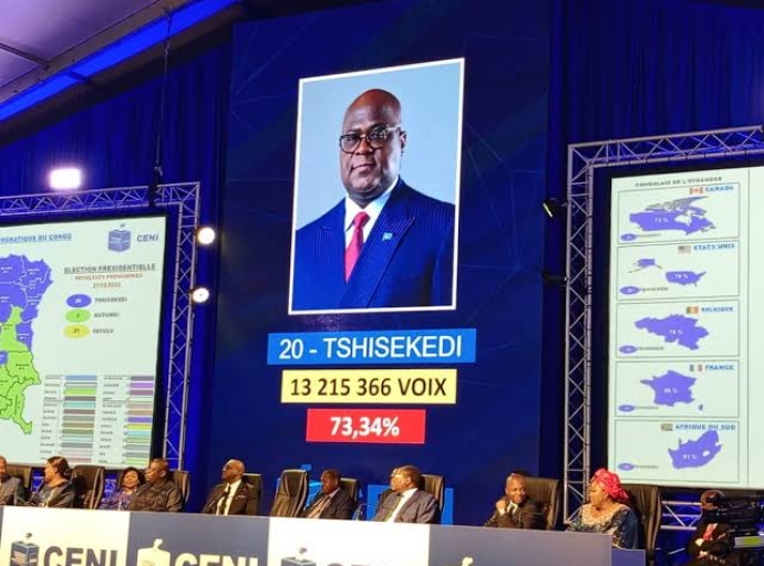 Félix Tshisekedi réélu président de la RDC avec une large avance : Retour sur les réactions nationales et internationales.