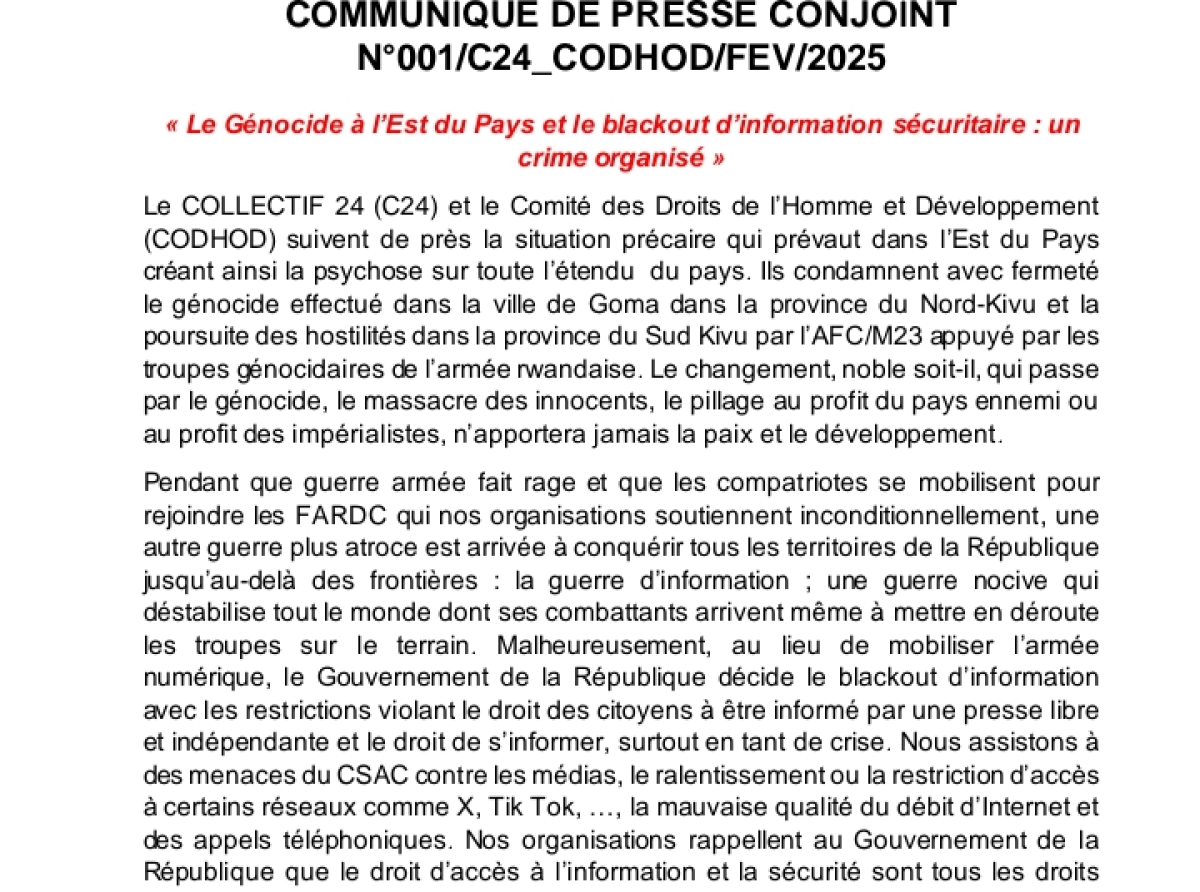 Enjeux : l'AFDC-A dénonce des intox contre le Sénateur Bahati Lukwebo