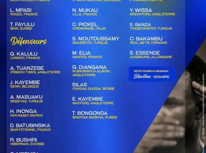 Eliminatoires coupe du monde USA, Canada, Mexique 2026 : Sébastien Desabre rend public la liste de 25 léopards