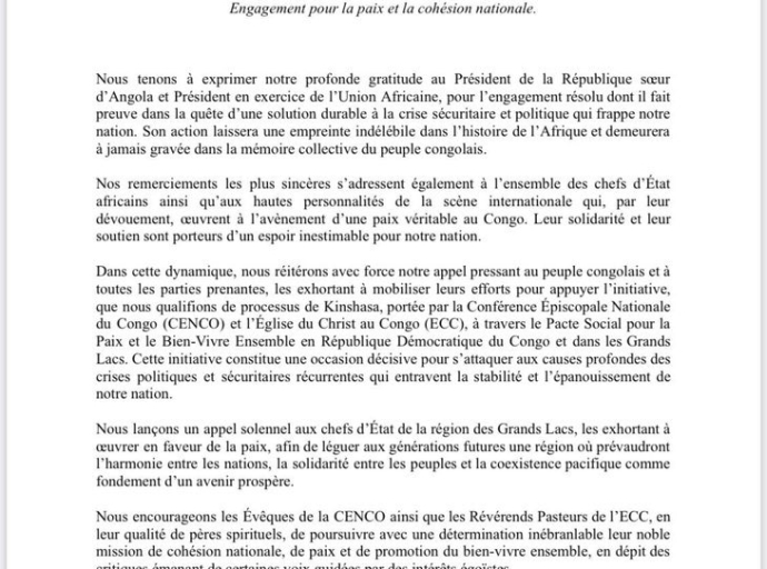 COMMUNIQUÉ DE PRESSE DE MARTIN FAYULU