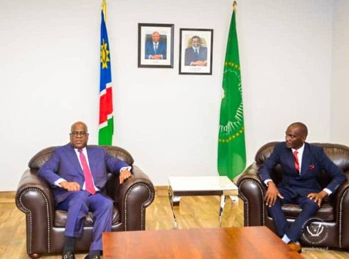 Félix Tshisekedi à Windhoek (Namibie)