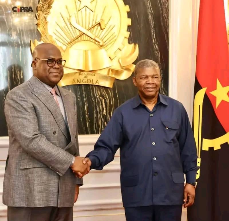 RDC-ANGOLA: FELIX TSHISEKEDI RECU PAR JOAO LOURENÇO A LUANDA