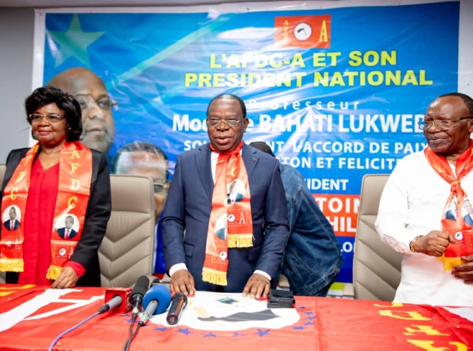 PAIX À L'EST : L'AFDC-A DE BAHATI LUKWEBO SOUTIENT L'ACCORD RDC-RWANDA ET LES INITIATIVES DU PRESIDENT FELIX TSHISEKEDI