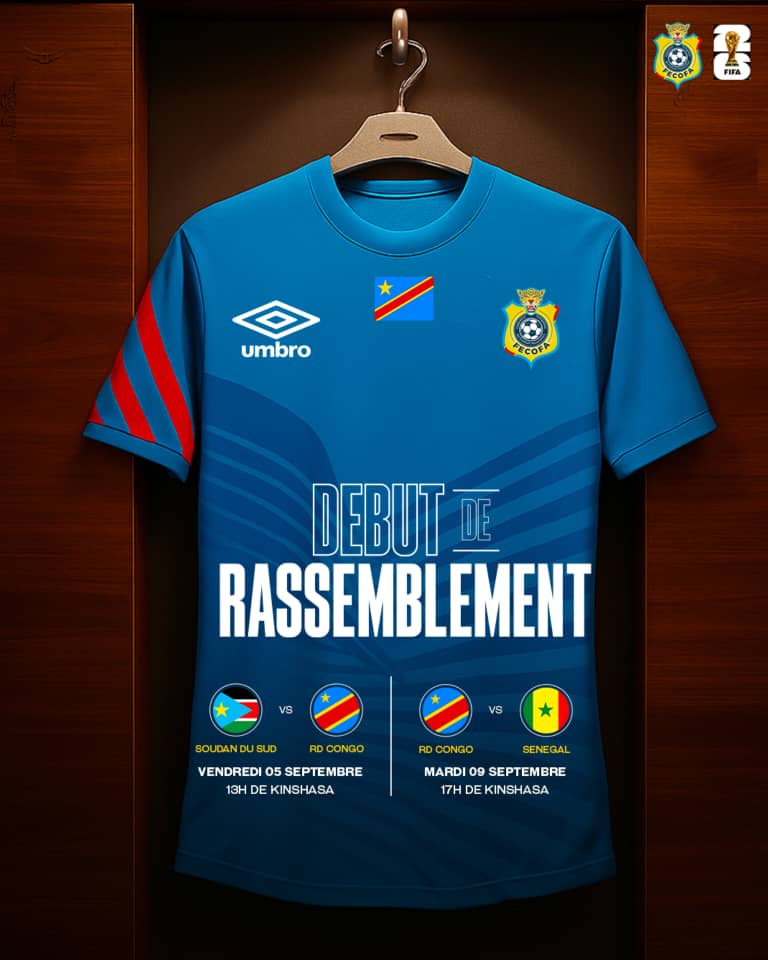 SPORT/RDC: ÉLIMINATOIRES COUPE DU MONDE 2026, LES LÉOPARDS SE RASSEMBLENT JUBA!