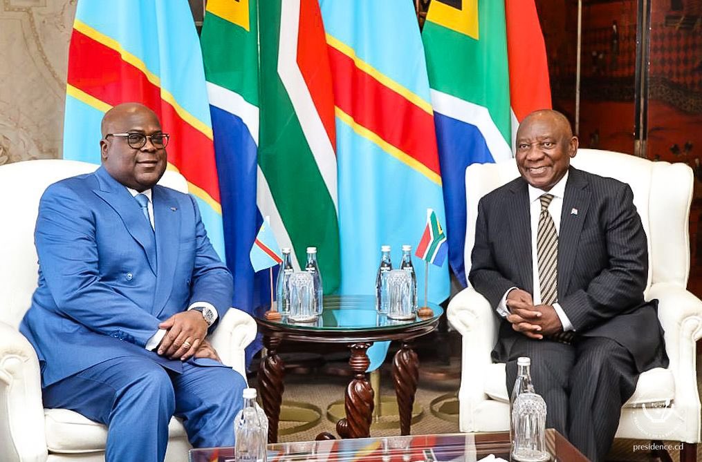 RDC: FELIX TSHISEKEDI EN VISITE DE TRAVAIL À PRETORIA AU PRÈS DE CYRIL RAMAPHOSA