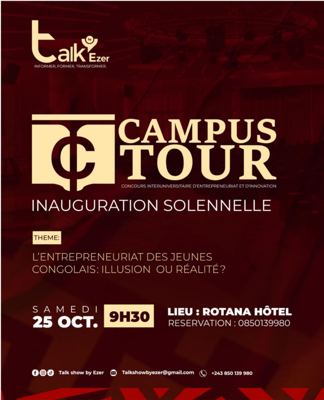 CONCOURS INTERUNIVERSITAIRE D’ENTREPRENEURIAT : UN DÉFI POUR LES JEUNES ÉTUDIANTS DE KINSHASA