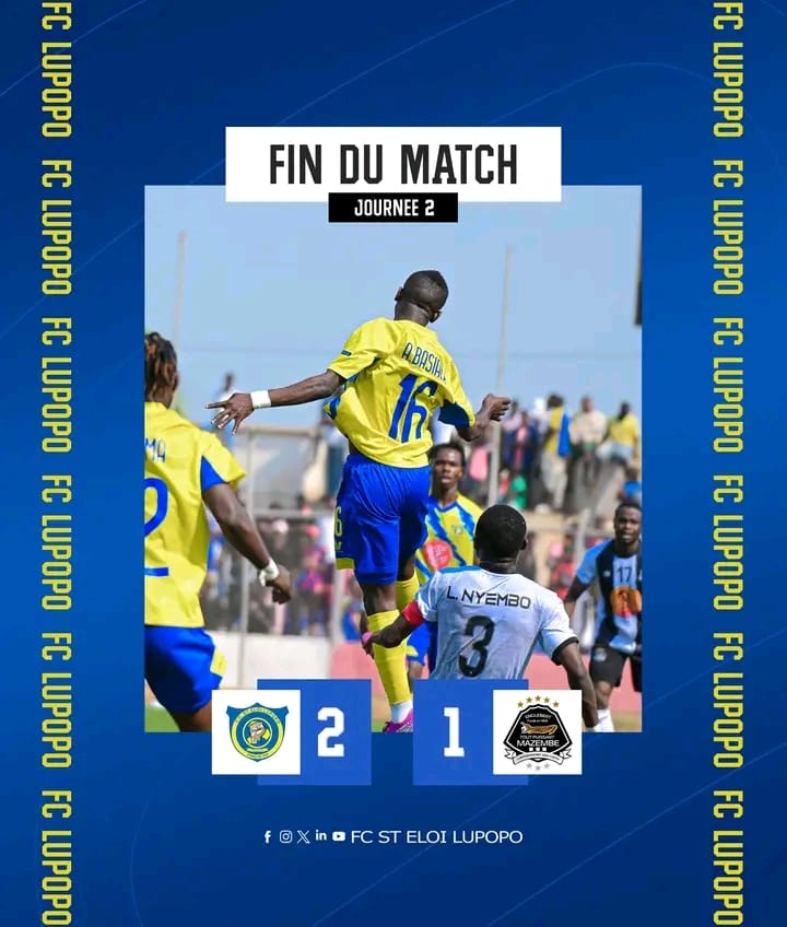 SPORT/RDC, LINAFOOT : LUPOPO REMPORTE LE DERBY DE LA VILLE DE LUBUMBASHI ET CONFIRME SON ASCENSION FULGURANTE CETTE ANNÉE !