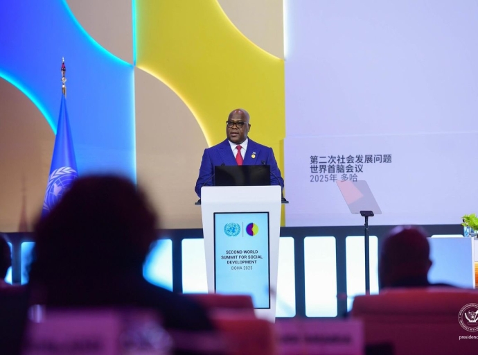DOHA : FELIX TSHISEKEDI INSISTE SUR LE DÉVELOPPEMENT SOCIAL AXÉ SUR LA DIGNITÉ HUMAINE 