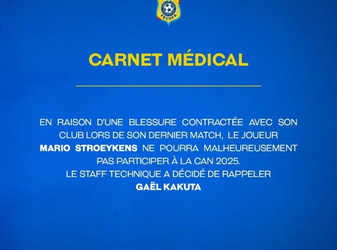 CAN 2025 : Gaël Kakuta de retour chez les Léopards