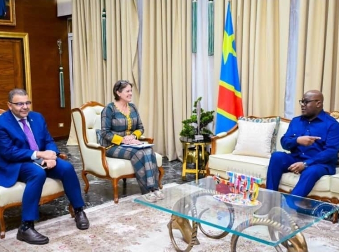 RDC : Félix Tshisekedi et la cheffe intérimaire de la MONUSCO échangent sur la crise sécuritaire dans l’Est
