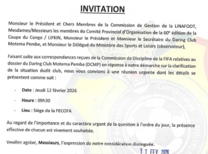 DCMP : la Fecofa convoque une réunion d’urgence après l’intervention de la FIFA
