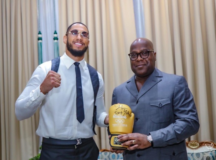 Félix Tshisekedi reçoit Tony Yoka : la médaille olympique brille à Kinshasa et un duel mondial se prépare