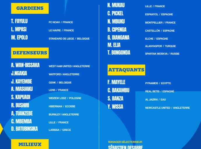 FECOFA : la liste des Léopards pour le stage au Mexique dévoilée