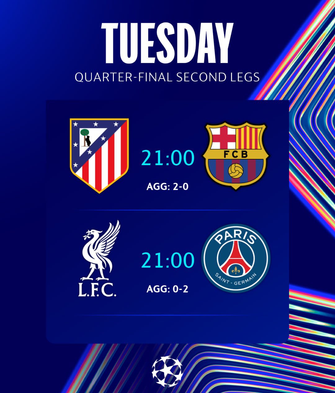 Ligue des champions : une soirée décisive sous haute tension en quarts de finale retour